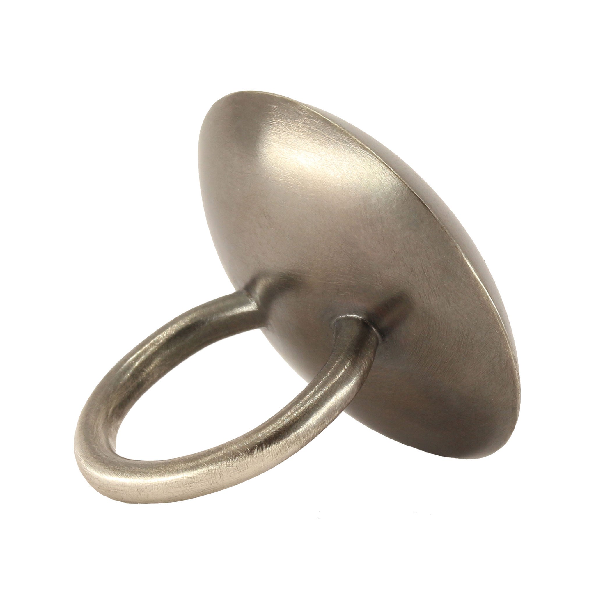 Circular Framed H.n6 Oxidised Silver Ring